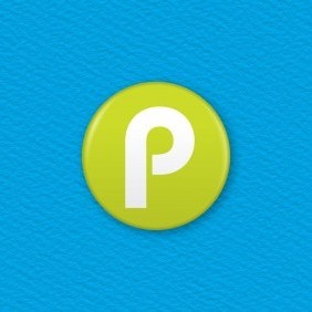 Letter P Button Badge
