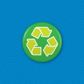 Recycle Button Badge