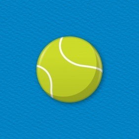 Tennis Ball Button Badge