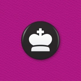 Chess Piece – King Button Badge