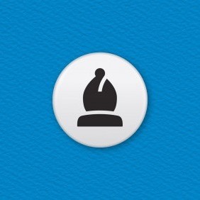 Chess Piece – Bishop Button Badge