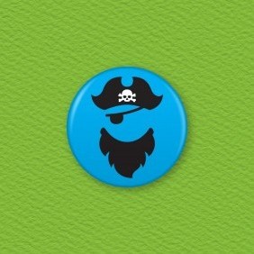 Pirate Button Badge