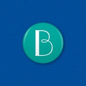 Letter B Button Badge