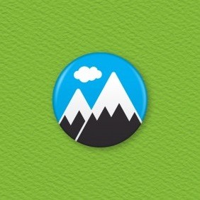 Mountain Button Badge