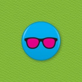 Rose Tinted Glasses Button Badge