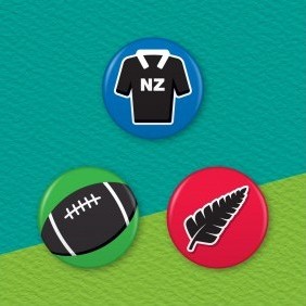 New Zealand Rugby 3 Badge Set