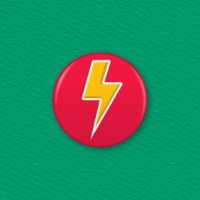 Electric Bolt Icon Button Badge