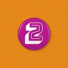 Number 2 Button Badge