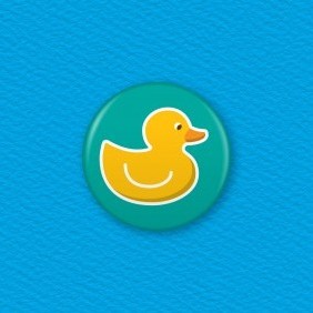 Rubber Duck Button Badge
