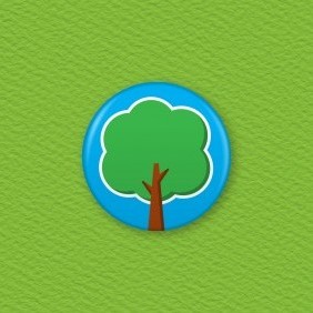 Tree Button Badge
