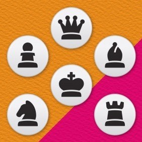 Chess Pieces 6 Badge Set