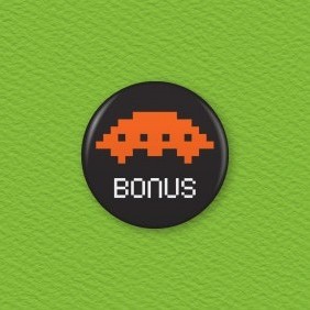 Space Invaders Button Badge