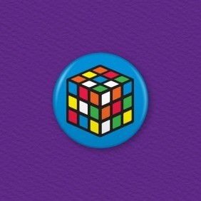 Rubik's Cube – Mixed Button Badge